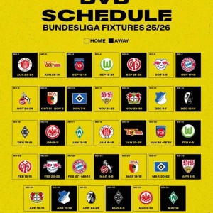 多特新赛季德甲赛程：首轮客战圣保利，10月中旬对阵拜仁