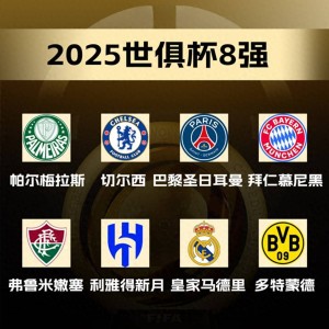 世俱杯8强分布：德甲巴甲各2队 英超西甲法甲各1队 意甲全军覆没